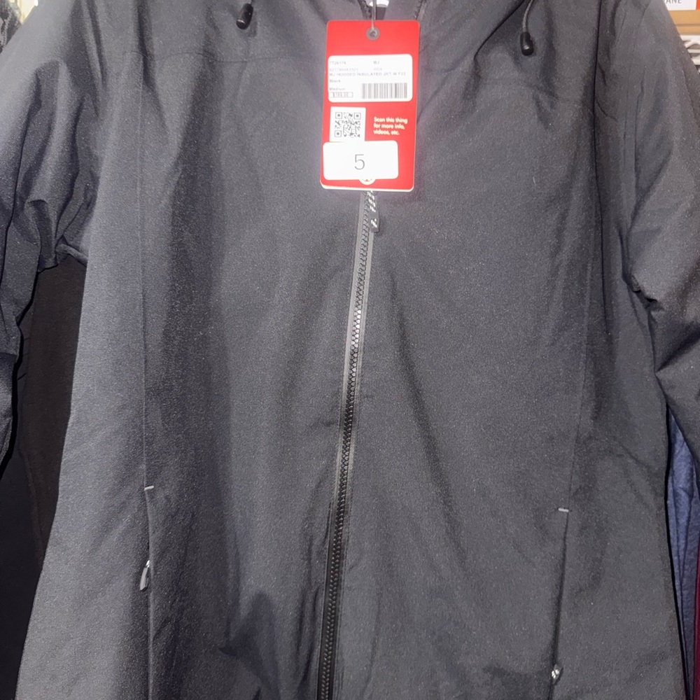 Moosejaw Men's Sleek Black and Gray Puffer Jacket - Picture 2 of 8